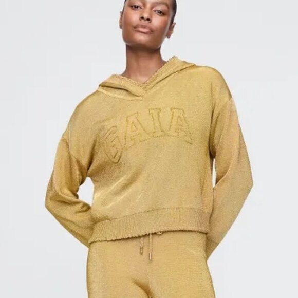 Cult Gaia (GAP X CULT GAIA ) Pullover Metallic Logo Hoodie Women's NWT, Size M - Picture 4 of 17